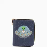 Кошелёк на молнии Выбражулька &laquo;Космос&raquo;, 8.5&times;2.5&times;10.5 см, детский, синий