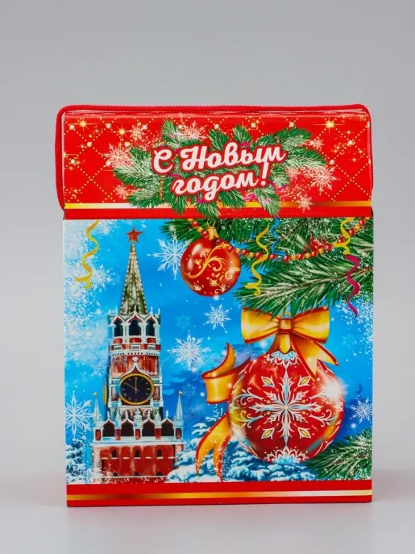 Коробка Новогодняя подарочная Коробка Новогодняя подарочная "Кремль" 20 х 26 х 10,5 см