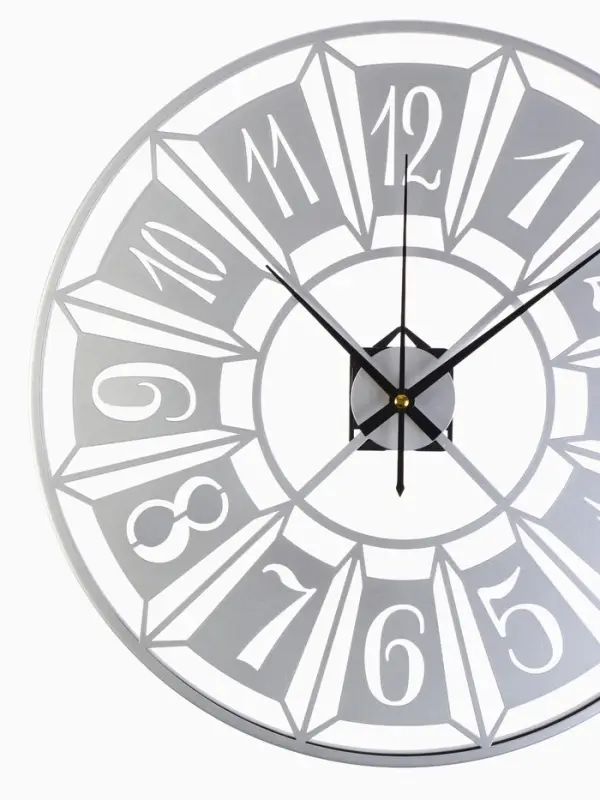 Часы настенные интерьерные &laquo;Гармошка&raquo;, бесшумные, плавный ход, d=40 см, металл, белые