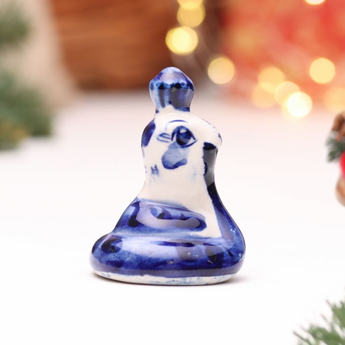 Новый год. Сувенир символ года 2025 Новый год. Сувенир символ года 2025 "Змея Тося", гжель, 5,5 см