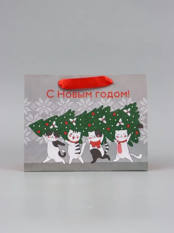 Пакеты подарочные новогодние &laquo;Чудесного Года&raquo;, набор 3 шт., 12&times;15&times;5.5 см, 23&times;18&times;10 см, 23&times;27&times;11.5 см