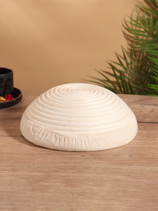 Корзинка с тканевым подкладом, 25х25х9 см, ротанг