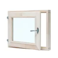 Окно деревянное для бани, 40&times;50 см, двойное стекло, &laquo;Добропаровъ&raquo;