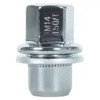 Гайка колесная M14x1,5x46, несъемная шайба, ключ 22, закрытая, хром для а/м Land Rover