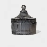 Сахарница Доляна &laquo;Царская&raquo;, 250 мл, 10.5&times;13 см, стекло, серая