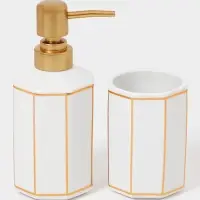 Набор для ванной &laquo;Равновесие&raquo;, 2 предмета, дозатор для мыла, стакан, белый