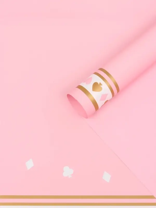 Пленка для цветов, "Удача", розовая, 57х57 см