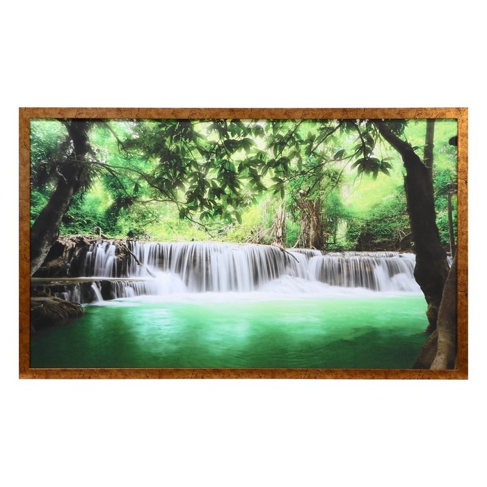 Картина  Картина "Лесная река" 67х107 см рамка МИКС