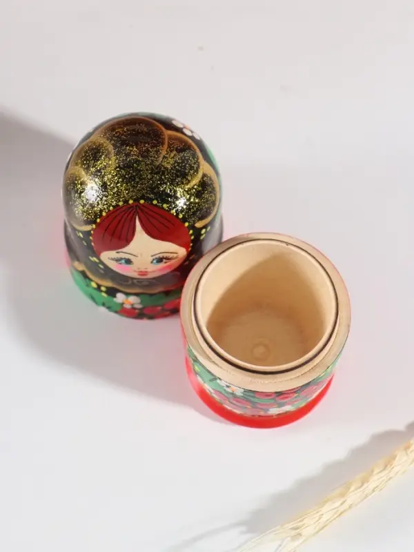 Матрёшка дерево «Хохлома», чёрная голова, 5-кукольная, 11-12 см Матрёшка дерево «Хохлома», чёрная голова, 5-кукольная, 11-12 см