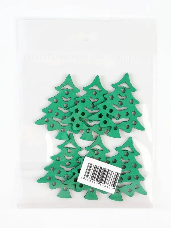 Декор Декор "Зеленые елочки", набор 6 шт.