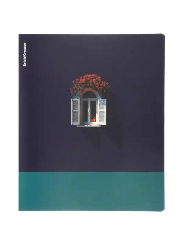 Тетрадь 48 листов в клетку ErichKrause CoverPrо fizzy, Floral Window, с пластиковой обложкой, на скобе