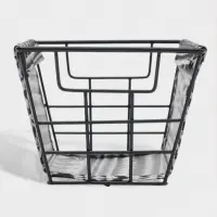 Корзина для хранения Доляна &laquo;Марокко&raquo;, 25&times;15&times;11.5 см, чёрная