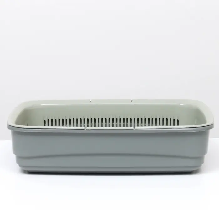 Лоток большой с сеткой Atlantis &laquo;Стандарт&raquo;, 42&times;31&times;10 см, серый