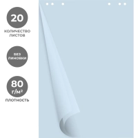 Бумага для флипчартов голубая пастель 68.0х98.0 20 лист.80гр.