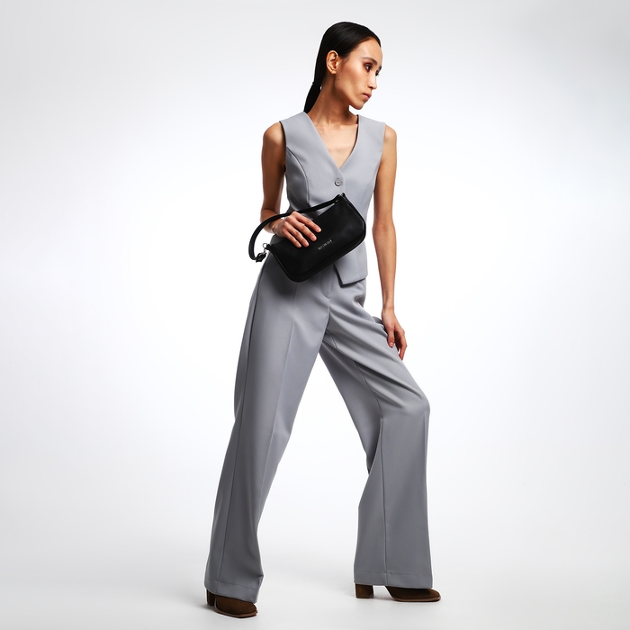 Сумка женская TEXTURA, багет, маленький размер, цвет чёрный Сумка женская TEXTURA, багет, маленький размер, цвет чёрный