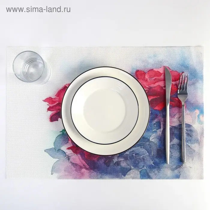 Салфетка сервировочная на стол &laquo;Пейзажи. Пионы&raquo;, 45&times;30 см