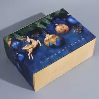 Коробка новогодняя складная «Новогодние шары», 25 х 18 х 10 см, Новый год Коробка новогодняя складная «Новогодние шары», 25 х 18 х 10 см, Новый год