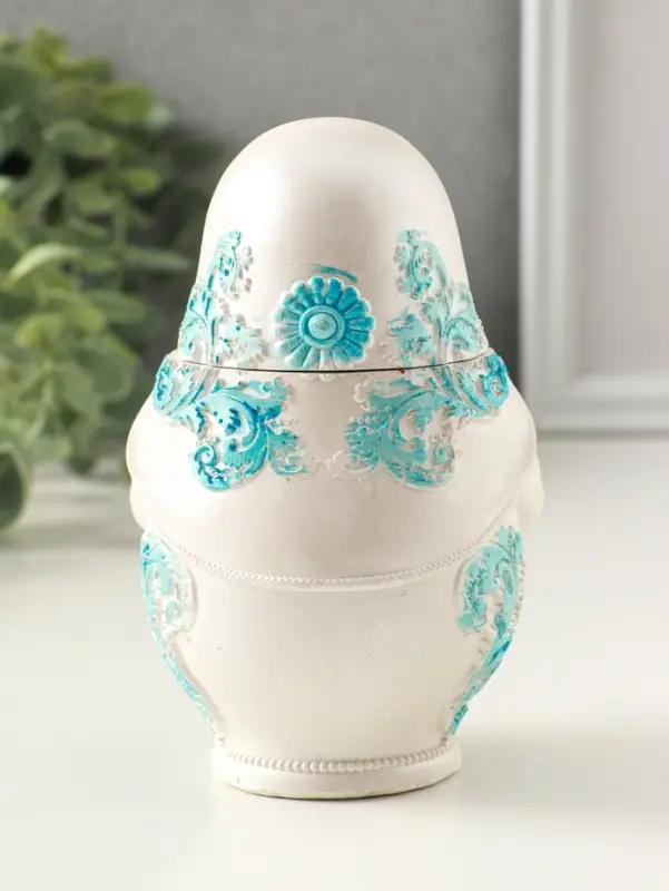 Шкатулка для украшений «Матрешка» 12×9 см, гипс, роспись Шкатулка для украшений «Матрешка» 12×9 см, гипс, роспись