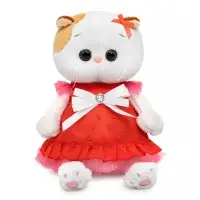 Мягкая игрушка &laquo;Кошечка Ли-Ли BABY в платье с белым бантом&raquo;, 18 см