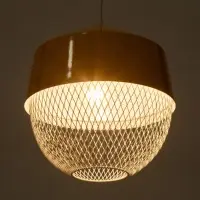 Светильник потолочный BayerLux Lea, 1&times;40 Вт, Е27, рапсово-жёлтый, 26&times;26&times;32 см