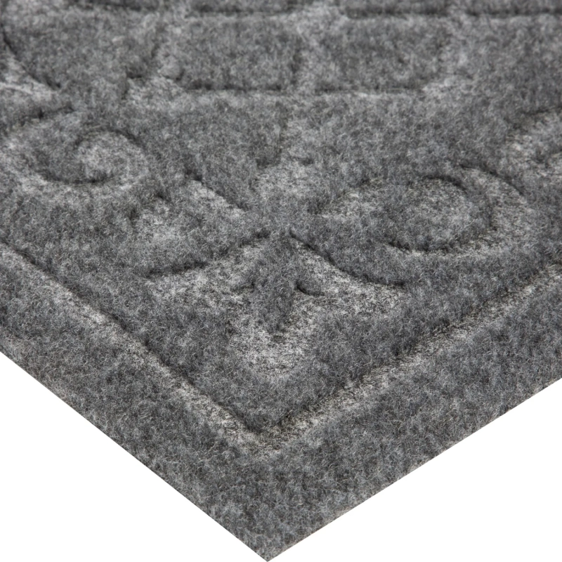 Коврик входной влаговпитывающий с тисн ХОЛЛ In'Loran 60х90см серый 130-694