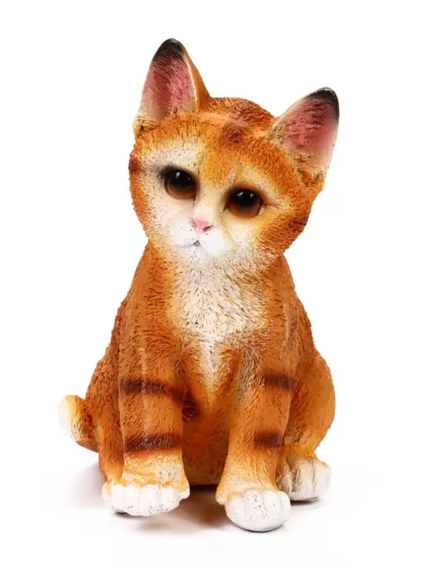 Садовая фигура из полистоуна &laquo;Полосатый Котёнок&raquo;, 20&times;14&times;12 см