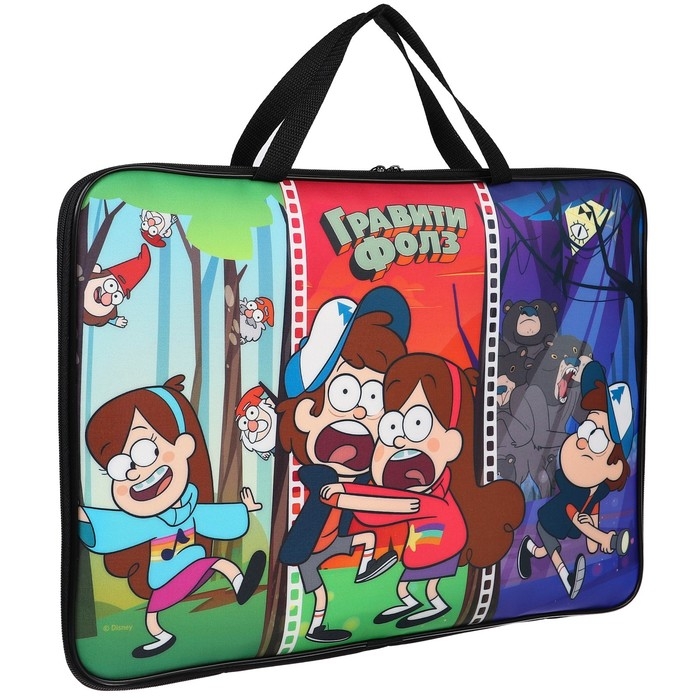 Папка с ручками текстильная А3, 20х470х350 мм, Гравити Фолз Папка с ручками текстильная А3, 20х470х350 мм, Гравити Фолз