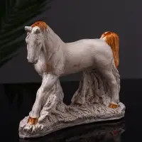 Фигурка гипс &laquo;Конь Граф&raquo;, 12&times;16&times;6 см, бежевая
