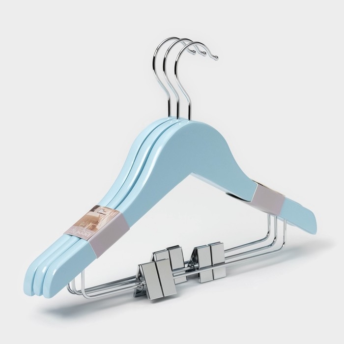 Вешалки плечики детские, с зажимом для брюк и юбок,дерево клен,цвет гол 31,5х1х21,5 см,3 шт Вешалки плечики детские, с зажимом для брюк и юбок,дерево клен,цвет гол 31,5х1х21,5 см,3 шт