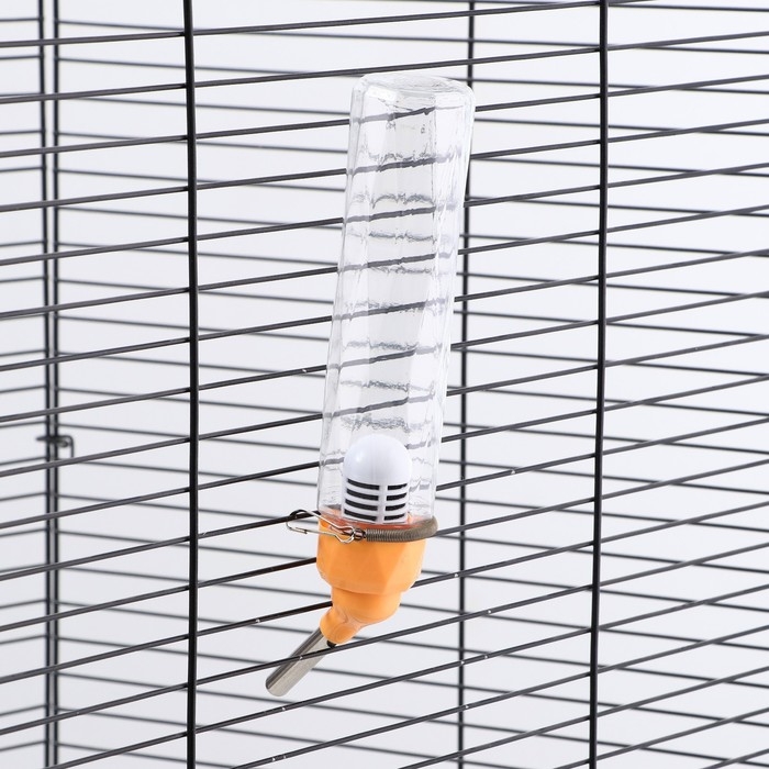 Поилка для грызунов, 125 мл, крепление-пружинка, оранжевая Поилка для грызунов, 125 мл, крепление-пружинка, оранжевая