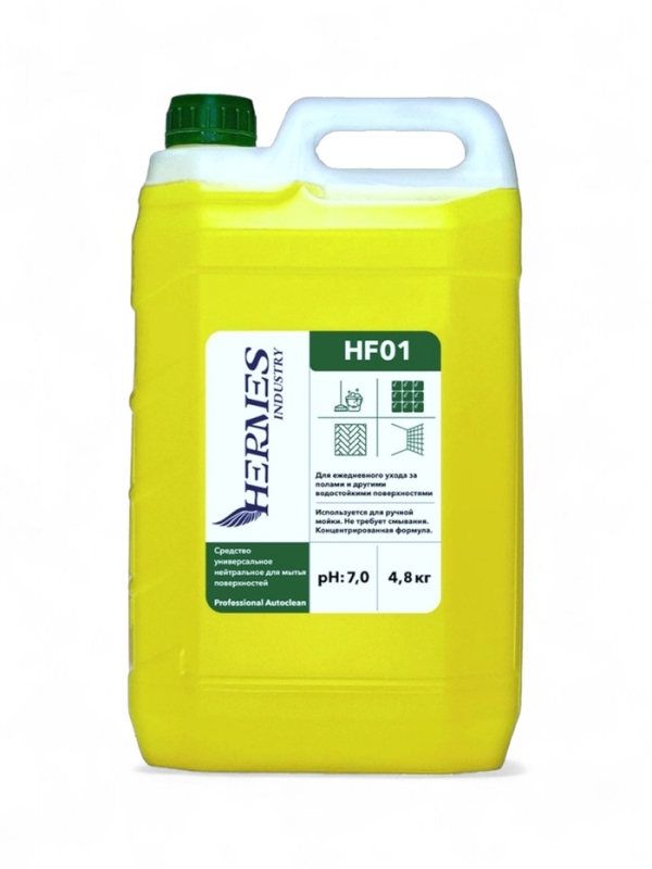 Средство универсальное нейтральное HERMES INDUSTRY для мытья поверхностей, HF01 4.8 кг Средство универсальное нейтральное HERMES INDUSTRY для мытья поверхностей, HF01 4.8 кг