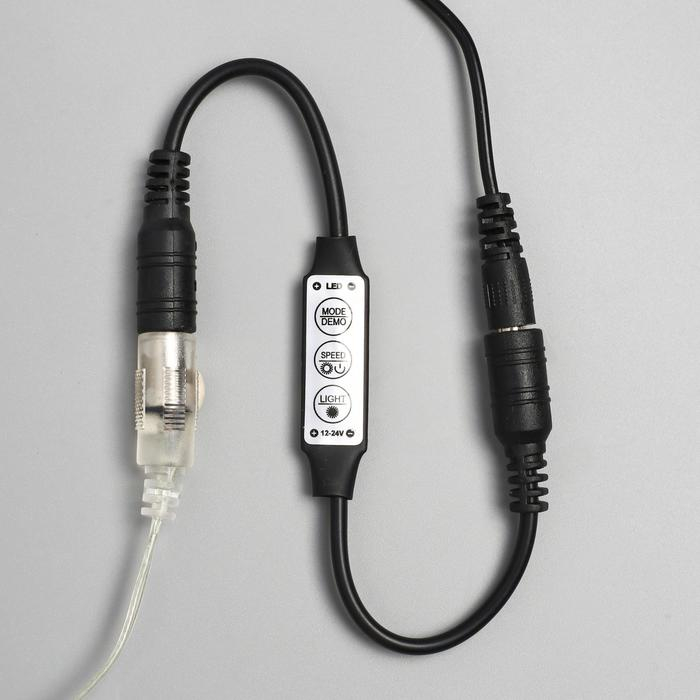 Гирлянда «Конский хвост» 10 нитей по 1 м, IP20, серебристая нить, 100 LED, свечение белое, 8 режимов, 12 В Гирлянда «Конский хвост» 10 нитей по 1 м, IP20, серебристая нить, 100 LED, свечение белое, 8 режимов, 12 В