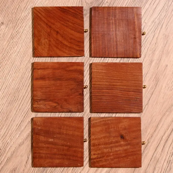 Подставки под горячее, 6 шт., 11&times;11&times;10 см, дерево шишам