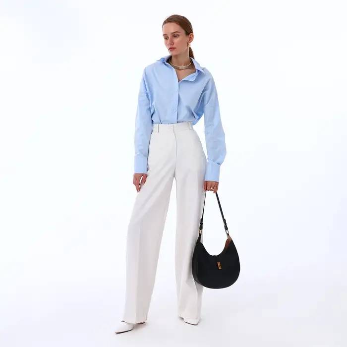 Сумка женская багет TEXTURA на молнии, 27&times;9&times;23 см, чёрная