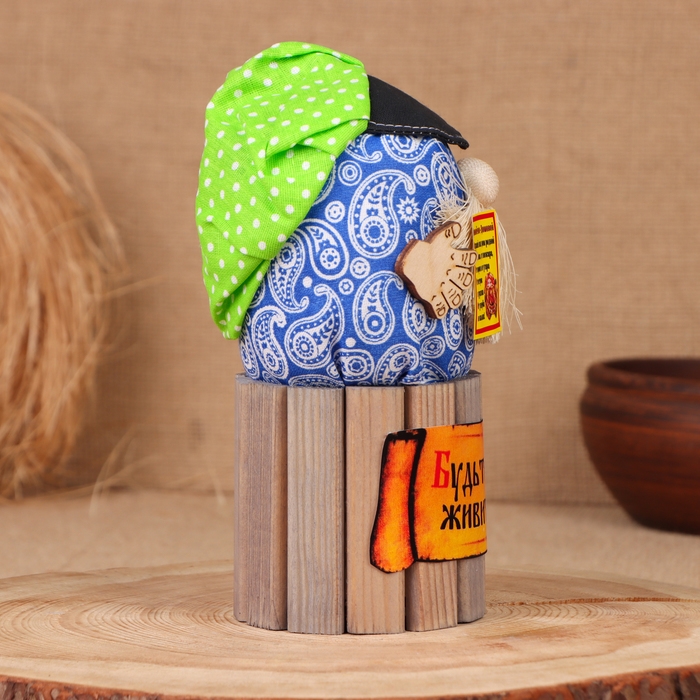 Домовой Фома Домовой Фома "Будьте Здоровы", на бочке, 19х11х10 см
