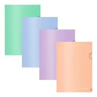 Папка-уголок А5+, 180 мкм, ErichKrause "Matt Pastel Bloom", непрозрачная, с тиснением "песок", микс