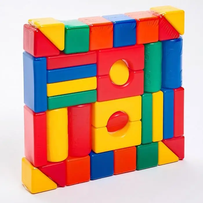 Кубики детские, пластиковые, цветные, 36 штук, 6&times;6 см
