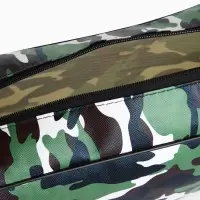 Косметичка на молнии мужская, с ручкой, с принтом, с сеткой, камуфляж/зелёная