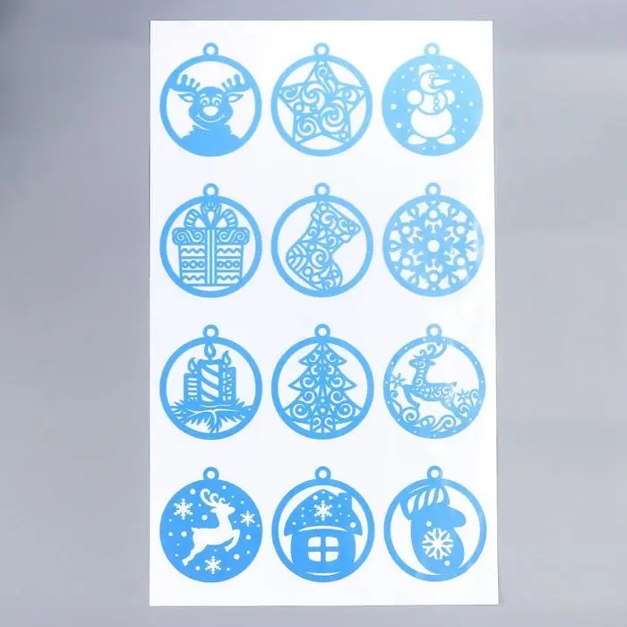 Декоративная наклейка Декоративная наклейка "Подвески" прозрачный фон 30х50 см