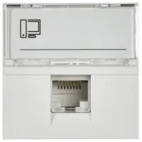 Розетка компьютерная RJ45 UTP категория 5e 2 модуля