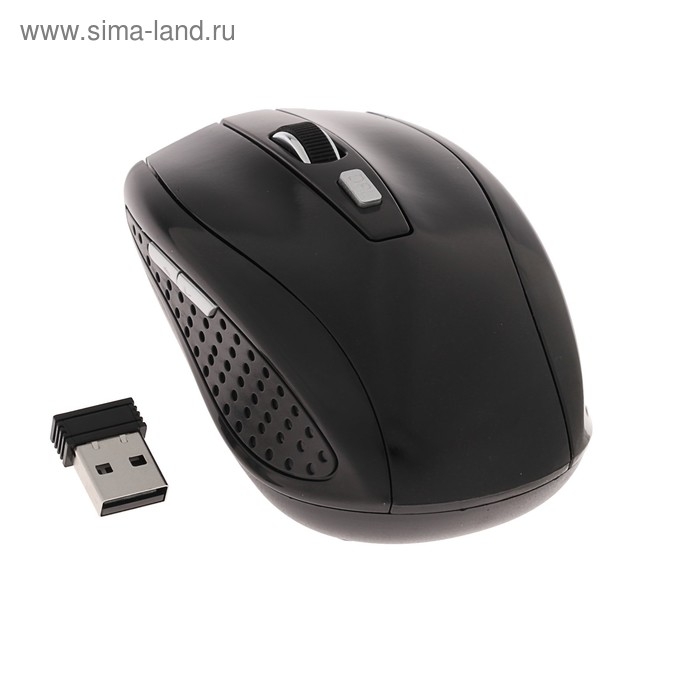 Мышь Luazon MB-1.1, беспроводная, оптическая, 3200 dpi, от 2 батареек, USB, чёрная Мышь Luazon MB-1.1, беспроводная, оптическая, 3200 dpi, от 2 батареек, USB, чёрная