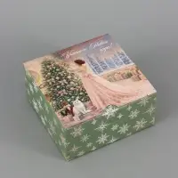 Коробка подарочная, самосборная &laquo;Сказочный Новый год&raquo;, 15&times;15&times;7 см