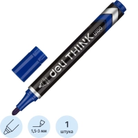 Маркер перманентный Think, круглый наконечник, толщина линии 1,5 мм, синий