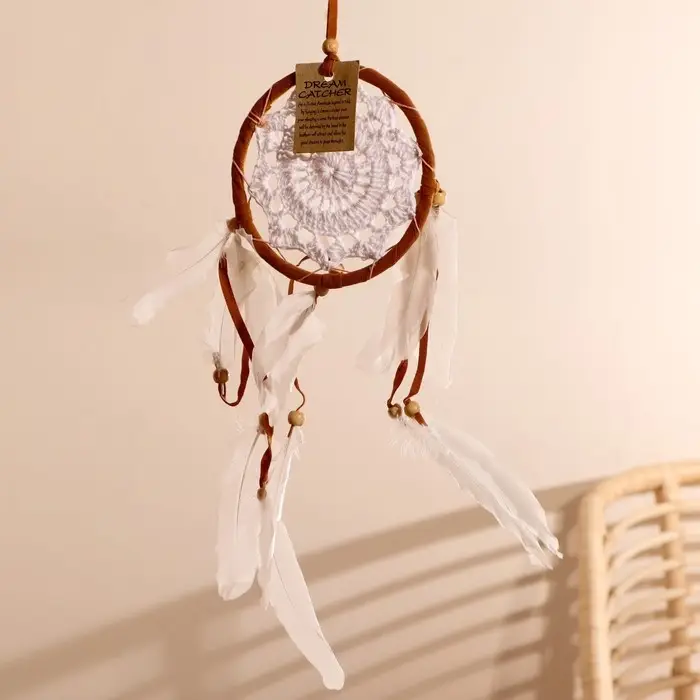 Ловец снов "Позитив" коричнево-белый 0,7х12х40 см