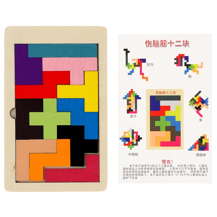 Головоломка «Тетрис», мини, 10×16×0,6 см