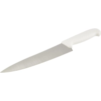 Нож поварской лез 254 мм  толщ 2 мм  3Cr13 белая пластиковая ручка