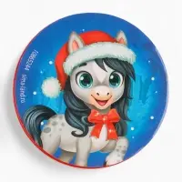 Funny toys Пружинка радуга "Новогодняя лошадка", цвета МИКС, d.-5см