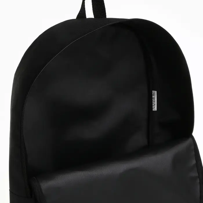 Рюкзак школьный, текстиль, 48&times;33&times;10 см, чёрный