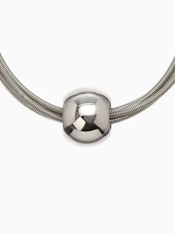 Набор 2 пред-та: колье, браслет Набор 2 пред-та: колье, браслет "Бусина на нитях", цвет серебро