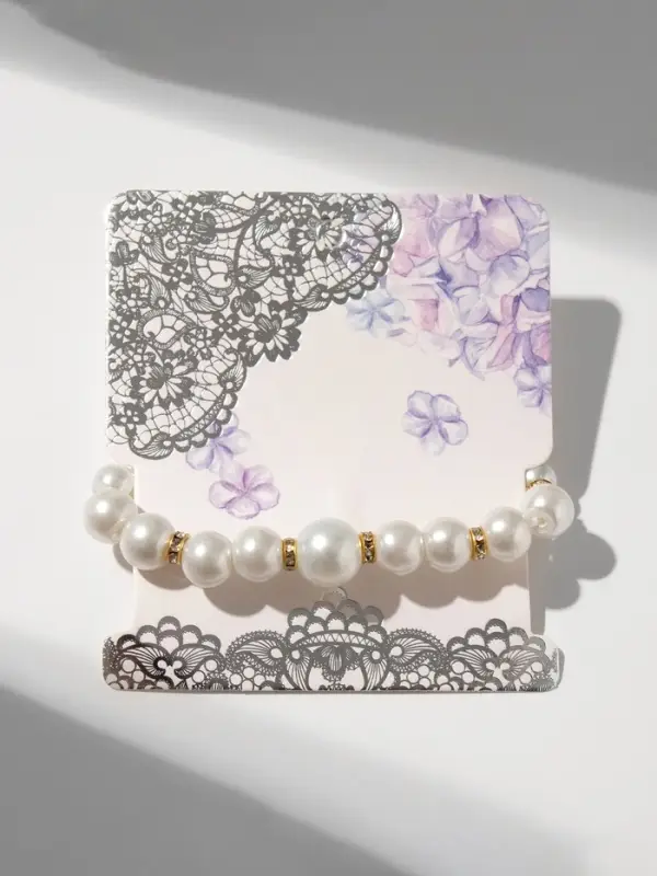 Браслет жемчуг &laquo;Подарок моря&raquo; с жемчугом, шар № 6,8,10, цвет белый в золоте, d=6.5 см